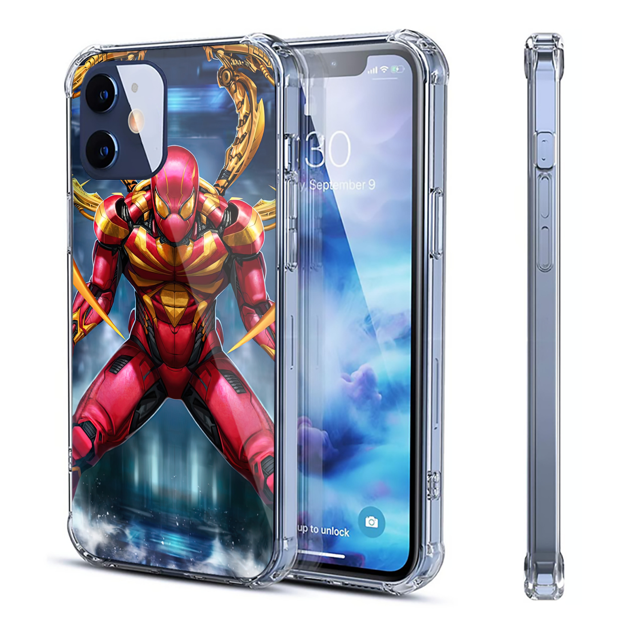 （画像用） Spider Man スパイダーマン 【iPhone 12シリーズ対応】透明スマホケース（クリアソフトケース）